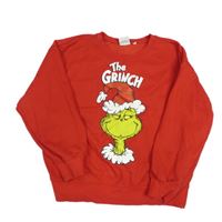 Červená mikina s Grinchem 