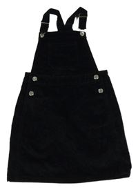 Černá sametová manšestrová laclová sukně Matalan