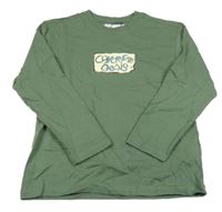 Khaki triko s nápisem Zara