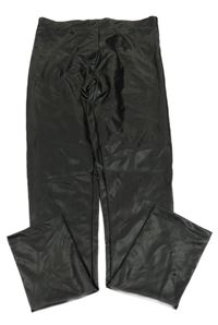 Černé koženkové legíny Zara