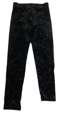 Černé plyšové legíny Nutmeg 