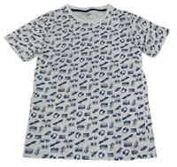 Bílé tričko s obrázky 