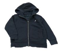 Tmavomodrá propínací mikina s kapucí Next