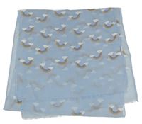 Světlemodrý lehký šátek s duhami 