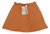 Nové - Rezavá vzorovaná sukně Tu