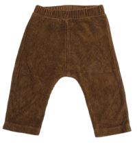 Hnědé sametové žebrované kalhoty Next