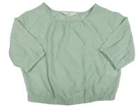 Zelenošedá crop halenka H&M