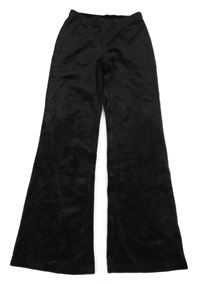 Černé sametové flare legíny H&M