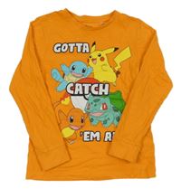 Oranžové triko s Pokémony 
