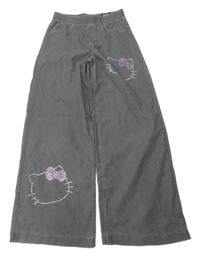 Šedé wide leg teplákové kalhoty s Kitty H&M