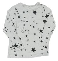 Bílo-černé pyžamové triko s hvězdičkami George