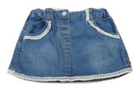 Modrá riflová sukně s krajkou C&A