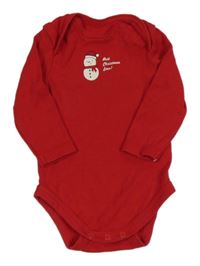 Červené body se sněhuláčkem a nápisy C&A