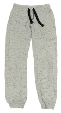 Bílo-šedo-černé melírované tepláky Pepperts!