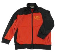 Červeno-černá propínací sportovní mikina s logem PROFI AM BALL