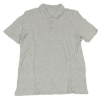 Světlešedé melírované polo tričko St. Bernard