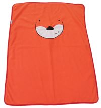 Červená fleecová deka s liškou/kapsou trunki