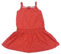 Červené puntíkované bavlněné šaty Cherokee