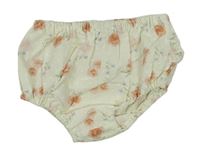 Krémové květované kalhotky na plenu zn. Primark