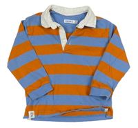 Modro-cihlové pruhované polo triko Mayoral