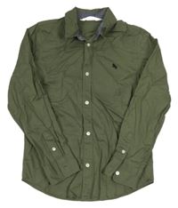 Khaki košile s výšivkou H&M