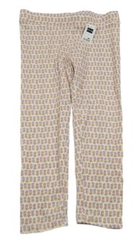 Nové - Smetanové květované capri legíny Dunnes