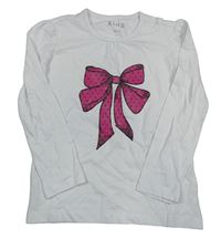 Bílé triko s mašlí TCM