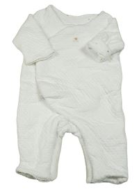 Bílý vzorovaný podšitý zavinovací overal M&S