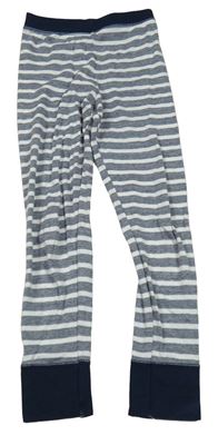 Tmavomodro-bílé pruhované spodní kalhoty