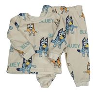 Světlebéžové plyšové pyžamo s Bluey M&S