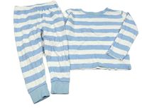 Světlemodro-bílé pruhované pyžamo Dunnes