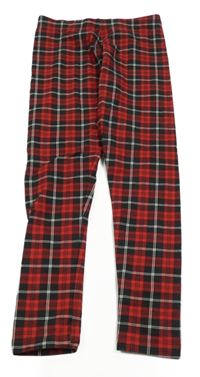 Červeno-černo-bílé kostkované legíny C&A