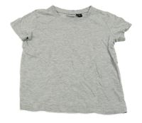 Šedé melírované tričko Pocopiano