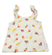 Bílý top se zmrzlinami C&A