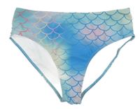 Modro-barevné vzorované plavkové kalhotky