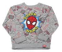 Šedá melírovaná mikina se Spidermanem M&S