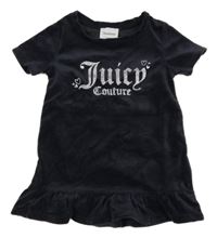 Antracitové plyšové šaty s nápisem Juicy Couture