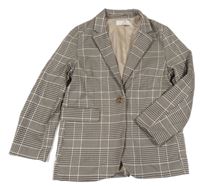 Béžovo-černé kostkované sako H&M