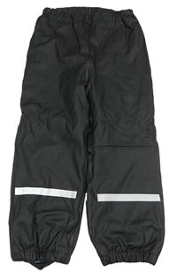 Černé nepromokavé zateplené kalhoty zn. H&M