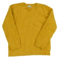 Okrový chlupatý svetr Matalan