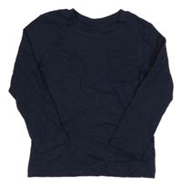 Tmavomodré triko s kapsou Nutmeg