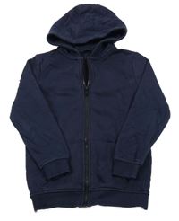 Tmavomodrá propínací mikina s kapucí George