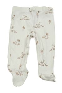 Bílé žebrované polodupky Disney