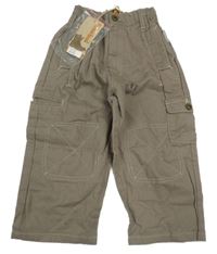 Nové - hnědé plátěné kalhoty s kapsami Timberland