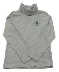 Šedé melírované triko s rolákem Lupilu