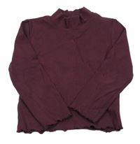 Vínové žebrované triko Kiki&Koko