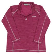 Růžová melírovaná funkční mikina s logem Regatta