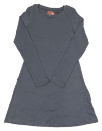 Tmavošedé bavlněné šaty H&M