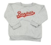 Světlešedá melírovaná mikina s nápisem Primark