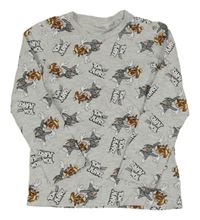 Šedé triko s Tomem a Jerrym 